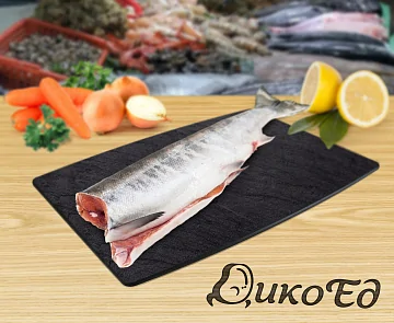 Фото Кижуч замороженный потрошеный без головы (мешок 20 кг)