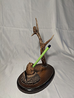 Визитница с рогом косули и совой