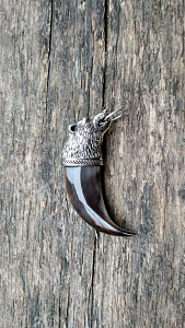 Превью Коготь медведя с головой из металла